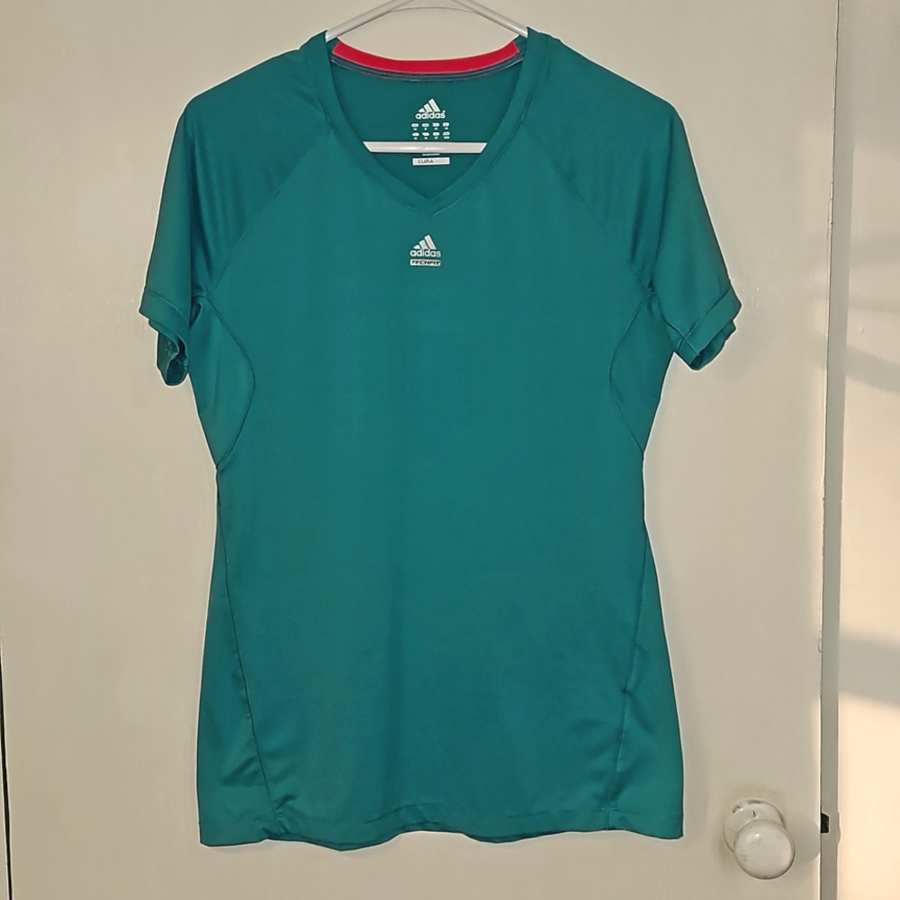 Adidas climalight vneck tee women's size med